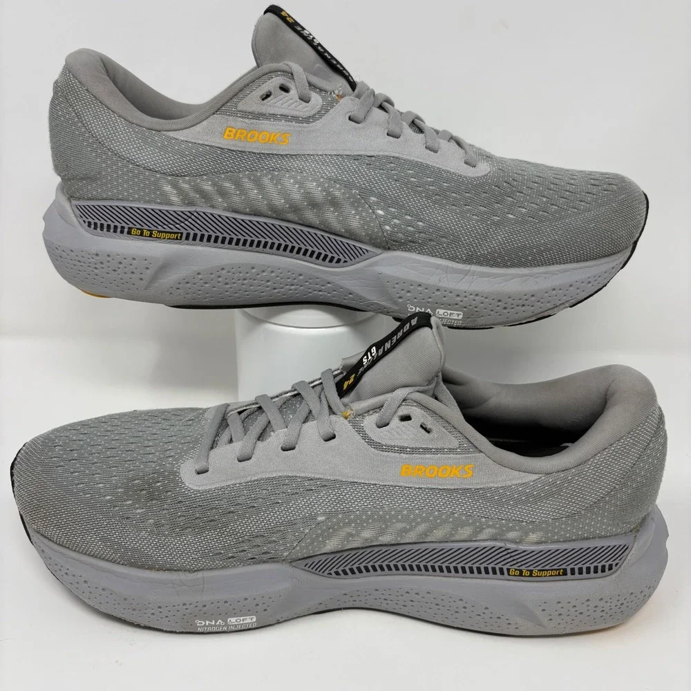 Brooks Adrenaline GTS 24 Mens Size 10.5 4E Wide Grey Running Shoes 1104374E084